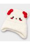 Little Hearts Soft Plush Girls' Winter Beanie with Bow Detail and Ear Details (Ages 1–3) - 3