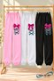 Winter, Spring, and Autumn Elastic-Leg Sweatpants Set in Black, Pink, and Gray (3-Piece)