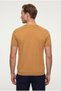 Slim Fit Camel Solid-Knit Rayon T-Shirt - 6