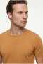 Slim Fit Camel Solid-Knit Rayon T-Shirt - 3