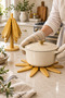 Decorative Bamboo Trivet Set - Set of 3 Foldable Pot and Teapot Trivets, 20 cm - 2