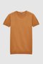 Slim Fit Camel Solid-Knit Rayon T-Shirt - 5