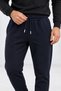 Men's Navy Blue Regular-Fit 3-Ply Brushed Inside Elastic-Waist Sweatpants - 5