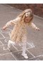 From UZG STORE: A Stylish Ruffled, Printed Baby Girl Dress with a Peter Pan Collar and Yoke Detail for Fashion-Conscious Parents - 2