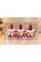 Santa Claus and Star-Shaped Christmas Tree Ornaments, Set of 3, Red and White Decorative Fir Tree Hanging Ornaments - 2