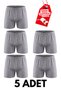 5-Pack of Gray Men's 100% Cotton Relaxed-Fit Boxer Briefs + Free Phone Holder Keychain