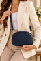 Women's Crisscross Straps Shoulder Bag – 2-Compartment, Zippered, Adjustable Strap Bag