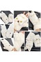 girls' adult-sized standard plush, furry, open-top, closed-top, foldable, buttoned gloves with glittery sequins, cat ears, white - 2