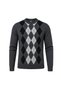 Men's Diamond Patterned Crew Neck Knit Sweater - 2