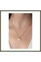 Gold and White Butterfly-Shaped Women's Necklace BX