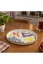 33 CM DECORATIVE COLORED ENAMELED TEA SERVING TRAY - 2