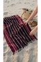 Karatezgah Woven Double-Sided Peştemal Shawl, 90x180, 100% Cotton, Striped, Sofa Shawl - 5