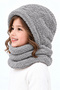 Pinecone Kids' Hooded Plush Beanie, Scarf, Fleece, Welsoft Fleece Neck Warmer, Windproof Hat - 2