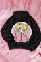 Unisex Sailor Moon Anime Print Front and Back Design Oversized 3-Ply Fleece-Brushed Inside Hooded Sweatshirt