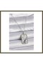316L Stainless Steel Silver-Colored Chain Bucket-Shaped Zodiac Sign Necklace with Zircon Stones for Women BX
