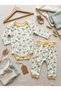 Boys' Outfit Set: Yellow Taco and Avocado Print 100% Cotton Long-Sleeve Snap-Fastened Bodysuit and Pants 2-Piece Set