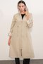 BDART Hooded Long Striped Trench Coat with Drawstring Detail - 4
