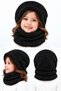 Pinecone Kids' Hooded Plush Beanie, Scarf, Fleece, Welsoft Fleece Neck Warmer, Windproof Hat - 3