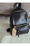 4-Compartment Black Leather Women's Backpack with Adjustable Straps – Daily Use - 7