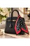 Red and Black Polka Dot Bag Accessory Scarf, 50x50 - 2
