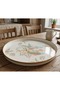33 cm Leaf-Shaped Enamel Serving Tray—Decorative Item