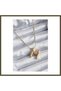 316L Stainless Steel Gold-Colored Bubble "M" Letter Women's Necklace BX