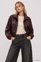 Bomber Faux Leather Jacket LAX0019 PLUM - 3