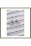 Silver-Toned Rice-Shaped V-Style Earrings with Zircon Stones BX