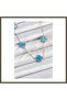 316L Stainless Steel Chain, Silver Ice Blue, Clover-Shaped Women's Necklace BX