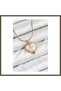 316L Stainless Steel Artistic Portrait-Style Gold-Colored Women's Necklace BX