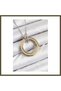 316L Stainless Steel Rotating Circle Necklace with Zircon Stones in Gold and Silver Colors for Women, Model BX
