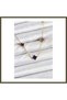 316L Steel Chain, Gold-Toned, Navy Blue, Baby Boy, Clover, Women's Necklace BX