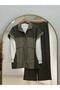 Banugül Elastic-Waist Cupra Vest Set - MF683 Khaki - 2