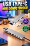 USB-C Multi-Port Hub with 5 Gbps HDMI, RJ45, USB 3.0, and SD Card Support; Aluminum Housing