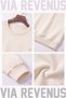 Wide-Fit Crew Neck 100% Cotton Basic Sweatshirt with Shaman Motif Print - 2