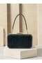 Women's Evening Shoulder Bag with Gold Frame, Black Stripes, and Laser-Cut Patterned Design—Perfect for Weddings, Engagements, and Graduations - 7