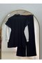 Banugül Elastic-Waist Cupra Vest Set - MF683 Black - 6