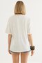 White Crew Neck Basic T-Shirt, Knit - 3