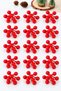 Set of 20 Artificial Fan-Shaped Kokina New Year's Ornaments, 6 cm (9-candle), Cherry Branch Christmas Tree Decorations