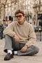 Men's Winter Beige Fleece with Half-Zip - 3