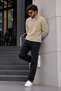 Men's Casual Beige Fleece with Half-Zip for Everyday Wear - 4