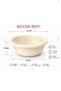🩷 Set of 3 Nesting Round Plastic Bowls | Large, Medium, Small | Multi-Purpose Kitchen Bowls, Cream and Light Gray - 2