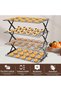 4-Tier collapsible cooling rack for baking,Folding Cooling Grid,Adjustable Stackable Roasting Cooking Drying Wire Cooling Rack for Cookies Baking - 6