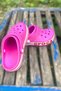 Pink high sole slippers - 4