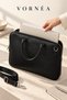 Unisex Faux Leather Shock-Resistant 15.6-inch Laptop and Document Bag - 4