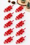 Artificial Fan-Shaped Kokina New Year's Ornament, 6 cm (9-candle), Cherry Branch New Year's Christmas Tree Decoration