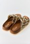 Leopard Print Buckled Slippers, Adjustable, with Straps - 4