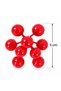 Set of 20 Artificial Fan-Shaped Kokina New Year's Ornaments, 6 cm (9-candle), Cherry Branch Christmas Tree Decorations - 3