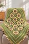 Sunflower - Hand Knitted Sofa Shawl & Knee Blanket & TV Blanket