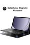 Galaxy Tab A9 Plus Keyboard Case, Detachable Bluetooth QWERTY Keyboard, Black - 4